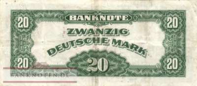 Deutschland - 20  Deutsche Mark (#WBZ-18a_VF)
