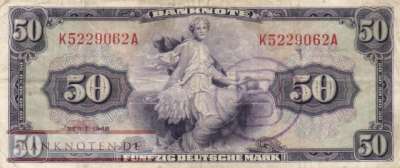 Germany - 50  Deutsche Mark (#WBZ-19a_F)