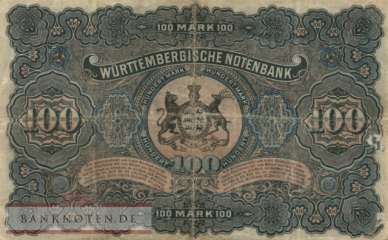 Württemberg - 100 Mark (#WTB10a_F)