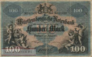 Württemberg - 100 Mark (#WTB10a_F)