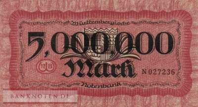 Württemberg - 5 Millionen  Mark (#WTB19_AU)