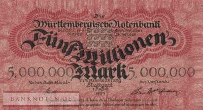 Württemberg - 5 Millionen  Mark (#WTB19_AU)