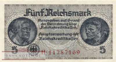 Germany - 5  Reichsmark (#ZWK-004b_AU)