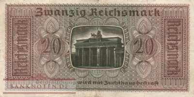 Germany - 20  Reichsmark (#ZWK-005a_F)