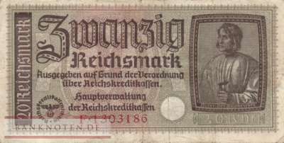 Germany - 20  Reichsmark (#ZWK-005a_F)