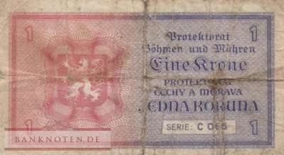 Protectorate of Bohemia and Moravia - 1  Krone (#ZWK-009a_F)