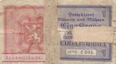 Protektorat Böhmen und Mähren - 1  Krone (#ZWK-009a_G)