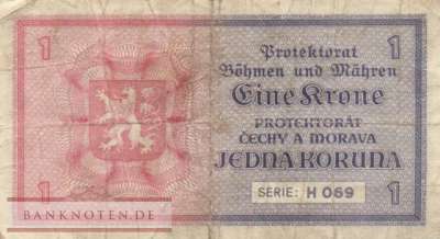 Protektorat Böhmen und Mähren - 1  Krone (#ZWK-009a_VF)