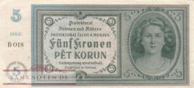 Protektorat Böhmen und Mähren - 5  Kronen (#ZWK-010a_XF)