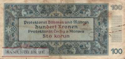 Protectorate of Bohemia and Moravia - 100  Kronen (#ZWK-011a_F)
