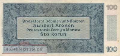 Protectorate of Bohemia and Moravia - 100  Kronen (#ZWK-012a_VF)