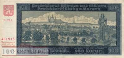 Protectorate of Bohemia and Moravia - 100  Kronen (#ZWK-012a_VF)