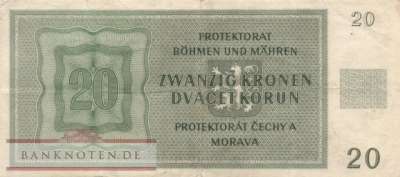 Protectorate of Bohemia and Moravia - 20  Kronen (#ZWK-015a_VF)