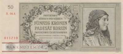 Protectorate of Bohemia and Moravia - 50  Kronen - SPECIMEN (#ZWK-016b_UNC)
