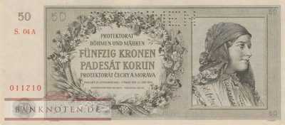 Protektorat Böhmen und Mähren - 50  Kronen - SPECIMEN (#ZWK-016b_UNC)