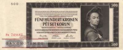 Protektorat Böhmen und Mähren - 500  Kronen - SPECIMEN (#ZWK-018b_AU)