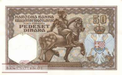 German occupation of Serbia - 50  Dinara (#ZWK-056_AU)