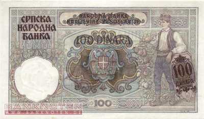 German occupation of Serbia - 100  Dinara (#ZWK-059_AU)