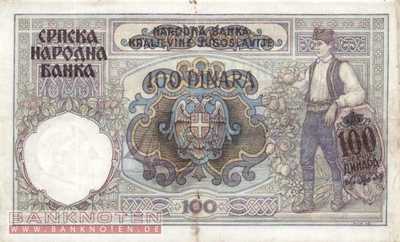Deutsche Besatzung Serbien - 100  Dinara (#ZWK-059_VF)