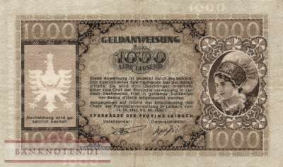 Deutsche Besatzung Laibach - 1.000  Lire (#ZWK-073_F)