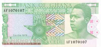 Ghana - 1 Cedi (#017a_UNC)