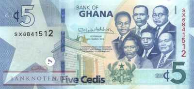 Ghana - 5  Cedis (#046a_UNC)