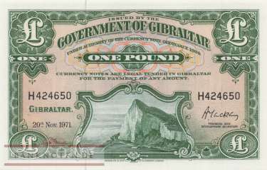 Gibraltar - 1  Pound (#018b_UNC)