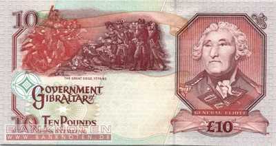 Gibraltar - 10  Pounds (#026a_UNC)