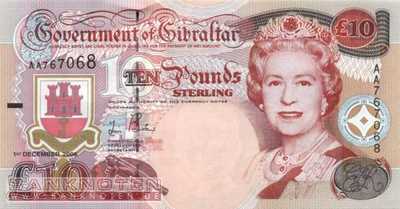 Gibraltar - 10  Pounds (#032_UNC)