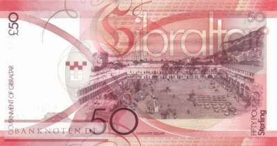 Gibraltar - 50  Pounds (#038b_UNC)