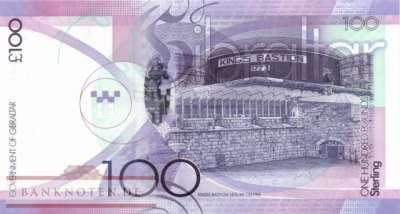 Gibraltar - 100  Pounds (#039_UNC)