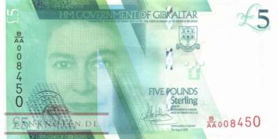 Gibraltar - 5  Pounds (#042_UNC)