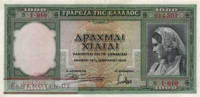 Griechenland - 1.000  Drachmai (#110a_VF)