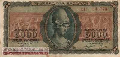Griechenland - 5.000  Drachmai (#122a-1_F)