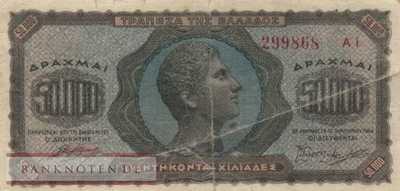 Greece - 50.000  Drachmai (#124a_VG)