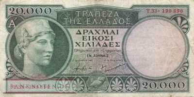 Greece - 20.000  Drachmai (#179b_F)