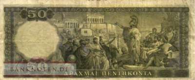 Greece - 50  Drachmai (#191a_F)