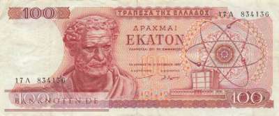 Griechenland - 100  Drachmai (#196b_VF)
