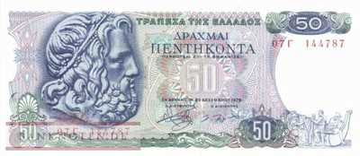 Greece - 50  Drachmai (#199a_XF)