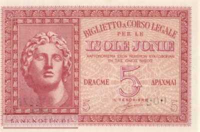 Greece - Ionian Islands - 5  Drachmai (#M12_AU)