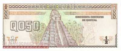 Guatemala - 1/2  Quetzal (#098_UNC)