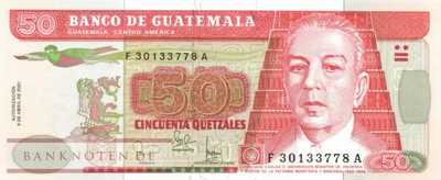 Guatemala - 50  Quetzales (#105_UNC)