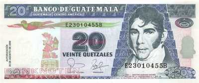 Guatemala - 20  Quetzales (#112a_UNC)