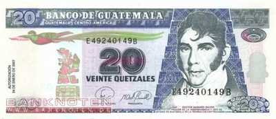Guatemala - 20  Quetzales (#112b_UNC)
