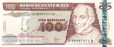 Guatemala - 100  Quetzales (#114a_UNC)