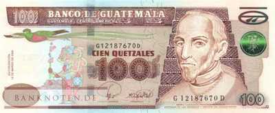 Guatemala - 100  Quetzales (#119_UNC)