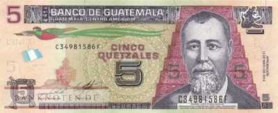 Guatemala - 5  Quetzales - Papier (#122Aa_UNC)