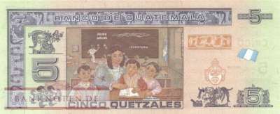 Guatemala - 5  Quetzales - Papier (#122Ac_UNC)