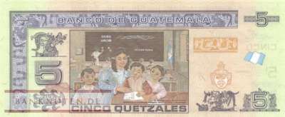 Guatemala - 5  Quetzales - Papier (#122Ad_UNC)