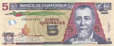 Guatemala - 5  Quetzales - Papier (#122Ae_UNC)